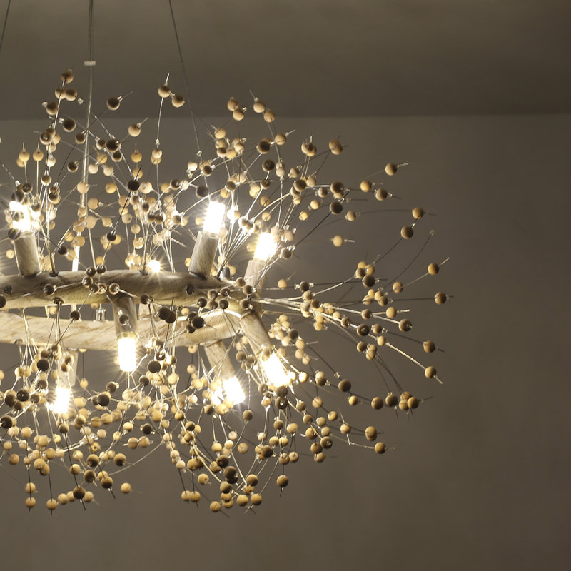 Lustre spoutnik en cristal Geetika Firework, H 12,6 po x l 31 po x P 31,5 po, Patiné