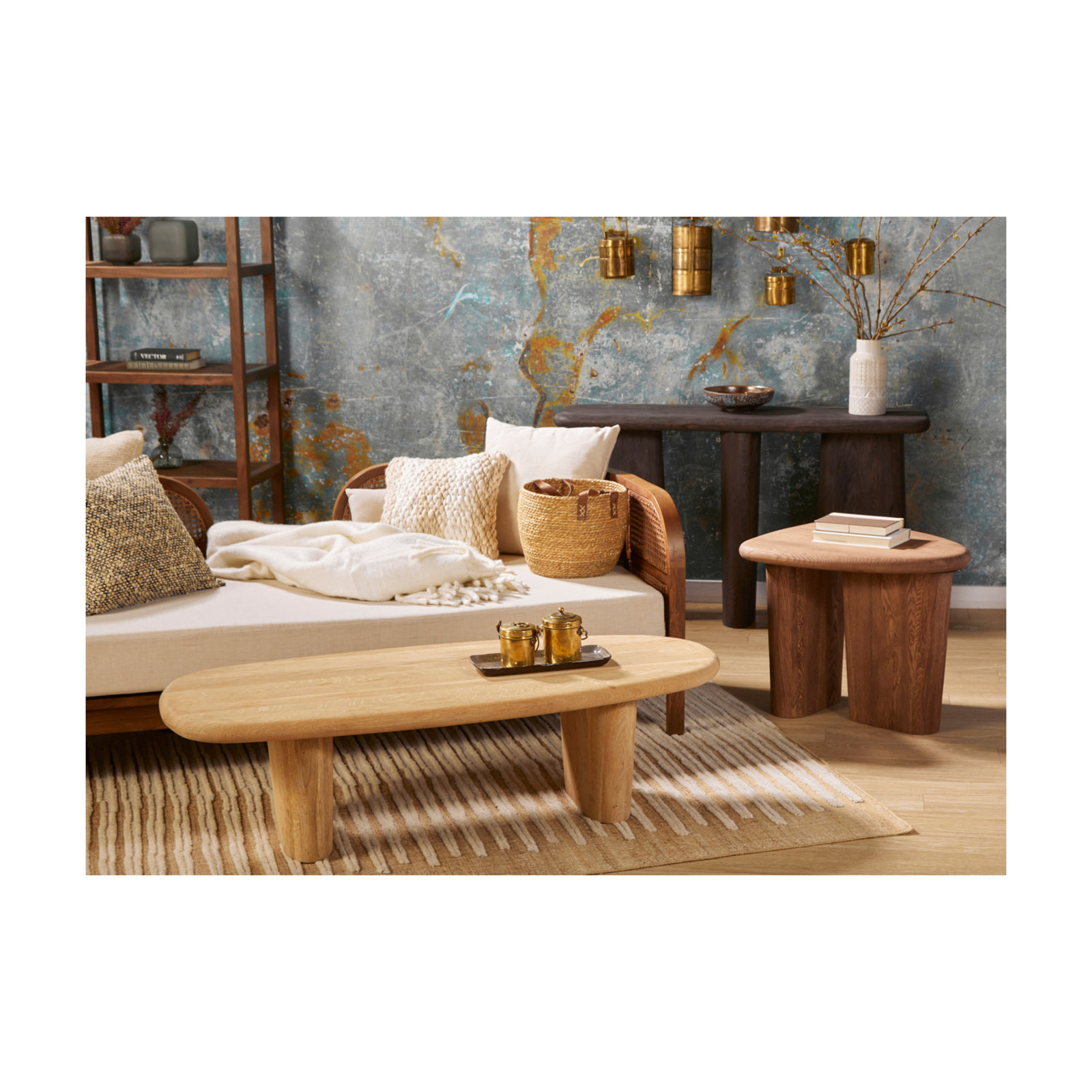 54" Coffee Table, Natural, Natural