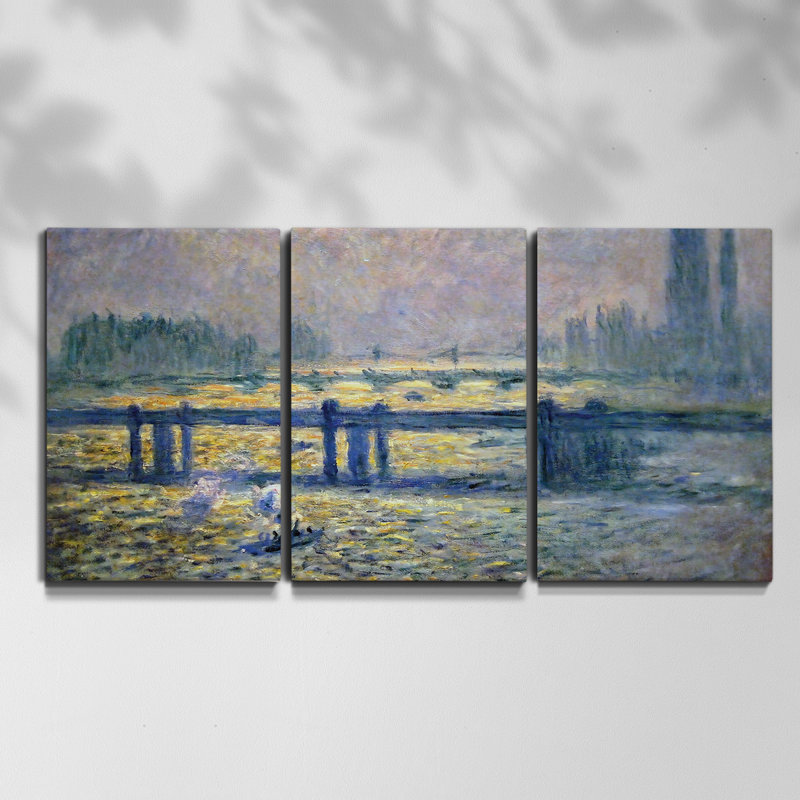 La route que nous choisissons, ensemble de 3 toiles encadrées sur toile, H 48 po x l 96 po x P 2 po
