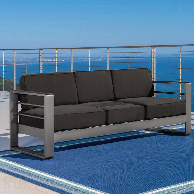 Patio 3 Seater Sofa Cape Coral, Metal Tray Grey