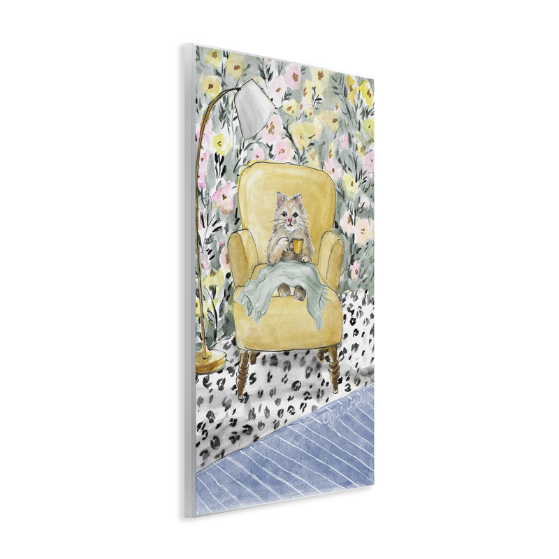Plaque murale Cozy Cat, par Lanie Loreth, H 15 po x l 10 po