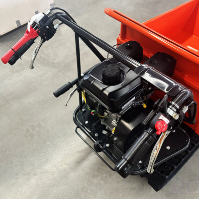 660 Lb. Loading Capacity Track Barrow, Gas Powered, Welded Bucket, , Briggs & Stratton CR950,208Cc 6.5HP, 3F+1R