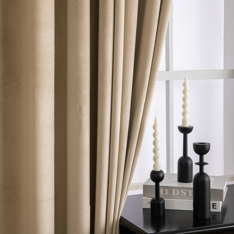 Fayiz Blackout Single Curtain Panel, 52" W x 84" L, Brown