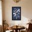 Plantes et fleurs Fleurs blanches sur fond bleu marine-133469130-133469128-133469135