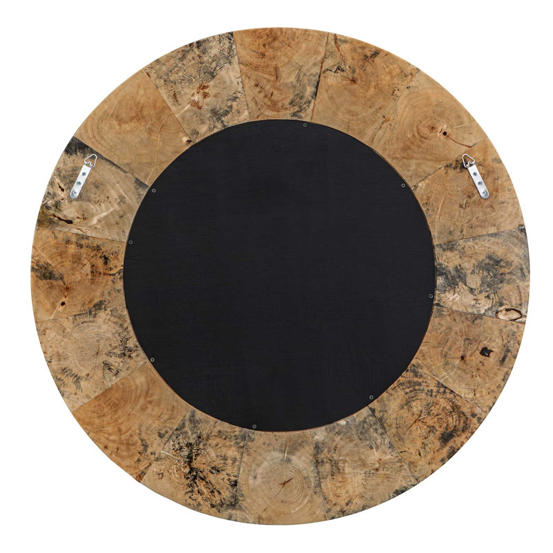 Miroir rond en bois Hiram