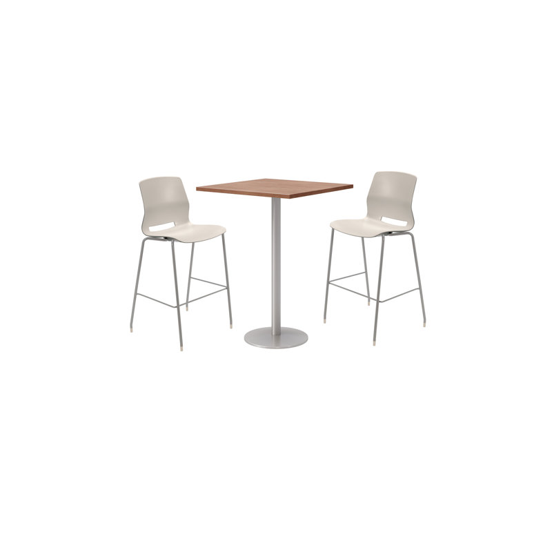 Ensemble de table de salle à manger carrée 30 "et chaise, Marine, Rivière cerise