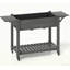 Lit de jardin surélevé pratique, jardinière surélevée en bois, avec roues verrouillables, tables d'appoint, tablette inférieure, trous de bonde-555016553