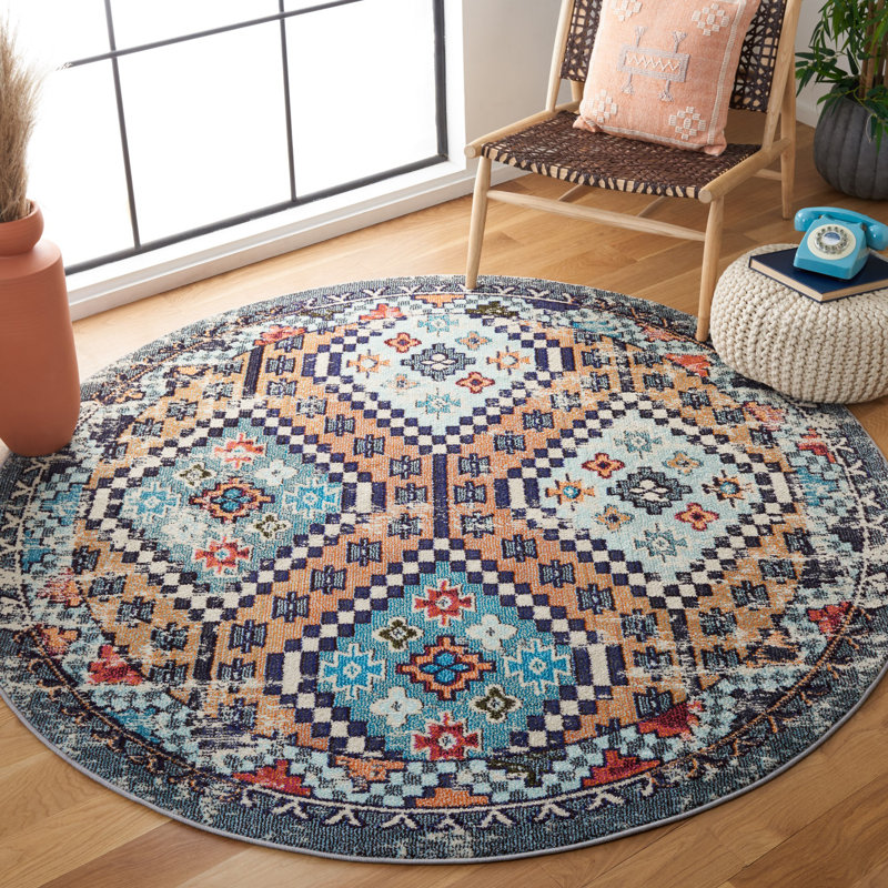 Madison Performance Southwestern Rug, Round 6'7"