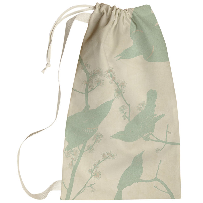 Sac à linge starling à oreilles Maciejewski, Grand (H 76,5 po x l 29,5 po x P 1,5 po), Vert