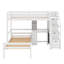 Lit mezzanine simple avec bureau, tablettes et tiroirs-1967148460