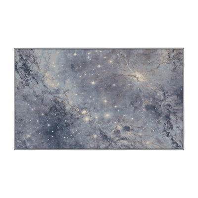 Tapis gris soyeux et moelleux