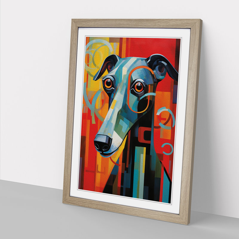 Greyhound Constructivism - Framed Print