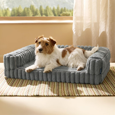 Bedsure Orthopedic Dog Beds, Waterproof Memory Foam Pet Bed with Sides, Non-Slip Bottom and Egg-Crate Foam Pet Couch Sofa with Washable Removable Corduroy Cover