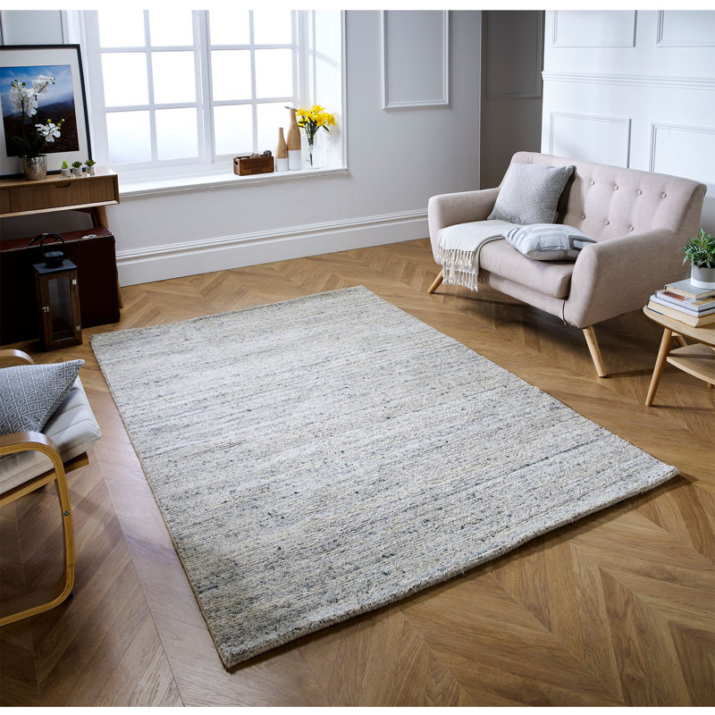 Bober Solid Colour Hand Woven Area Rug, Rectangle 200 x 285 cm