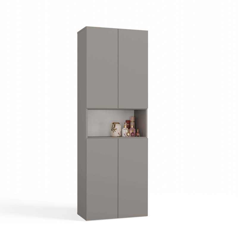 Robertine Linen Cabinet, Grey
