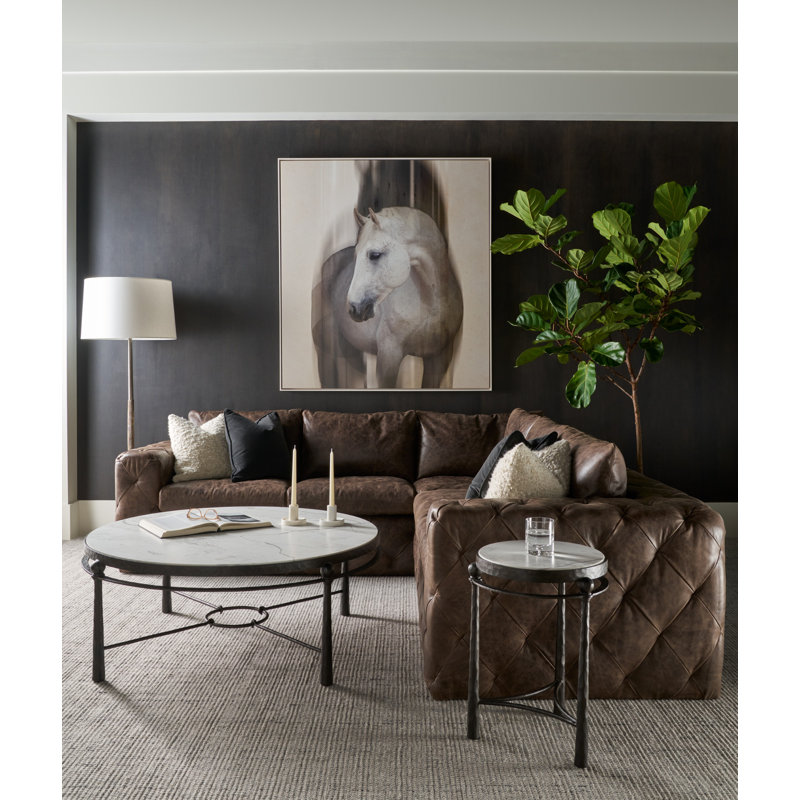 Spencer London Round Metal Cocktail Table