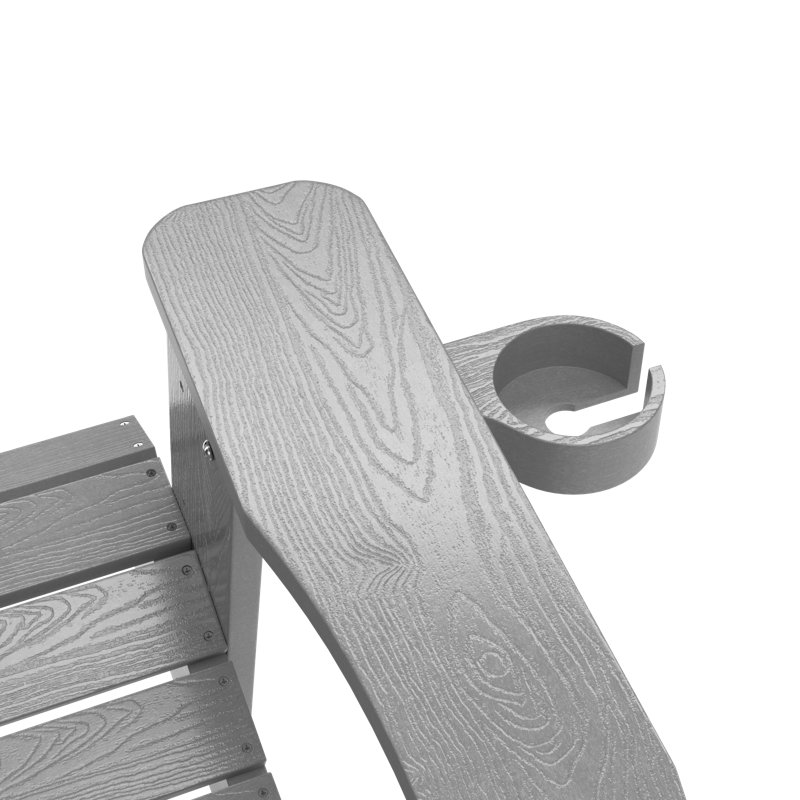 Ensembles de chaises Adirondack surdimensionnées en plastique, gris