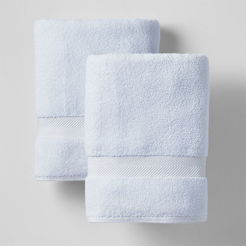 Serviette de bain en coton Rane, Bleu pâle