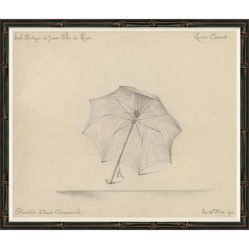 Black And White Umbrella Sketch Giclee Print