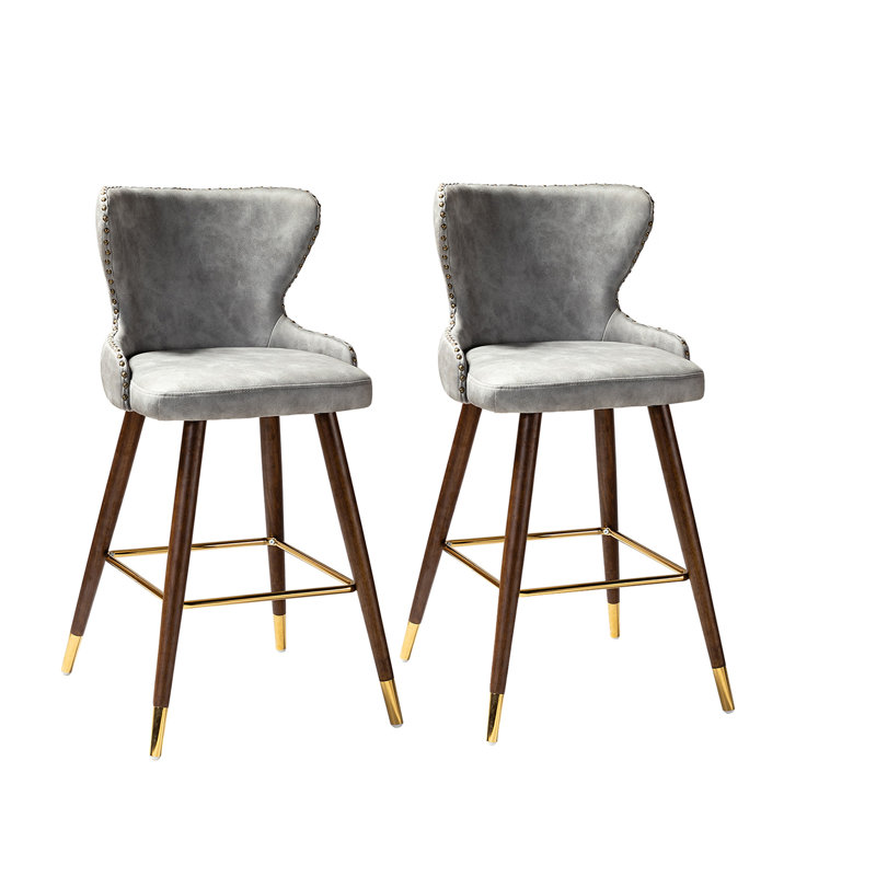 Tabouret de comptoir 26,5 po Pamela, Gris