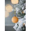 Ensemble de 6 boules de Noël en verre doré | Décoration de fête 3,9 pouces