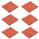 Criss Cross Patio 12" x 12" Composite Interlocking Deck Tile in Orange
