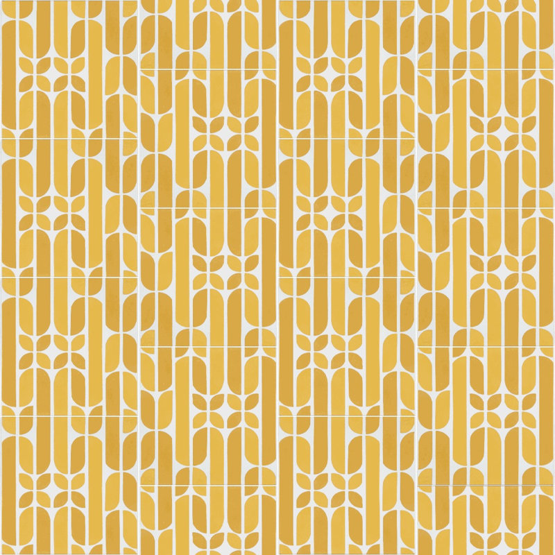 Carrelage pour mur et plancher à motif ciment / béton 8 po x 8 po Cara Cara par Trina Turk, Citrus