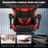Inbox Zero Adjustable Reclining Ergonomic Swiveling PC & Racing Game Chair in Black/Red