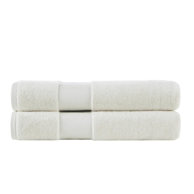 2 PCS 35x70" 100% Cotton Bath Sheet Set , White