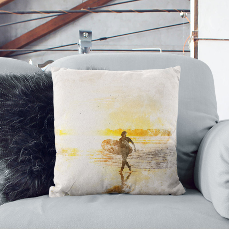 Square Cushion, 55cm H x 55cm W x 20cm D, Stone