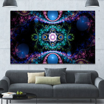 « cabalistic blue fractal pattern »-imprimé