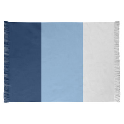 Tapis bleu marine/bleu clair/blanc tissé à plat Tampa Bay