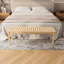 Banc de rangement pour chaussures en bois massif, 52 po
