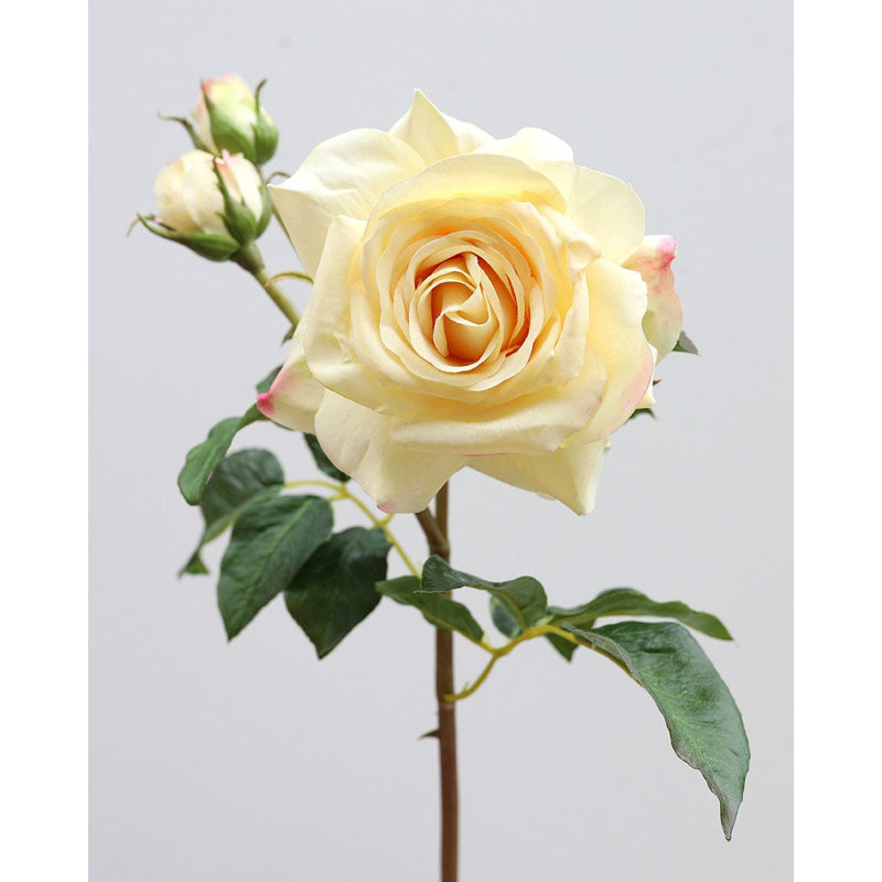 Real Touch Prestige Soft Yellow Rose 22", Pink