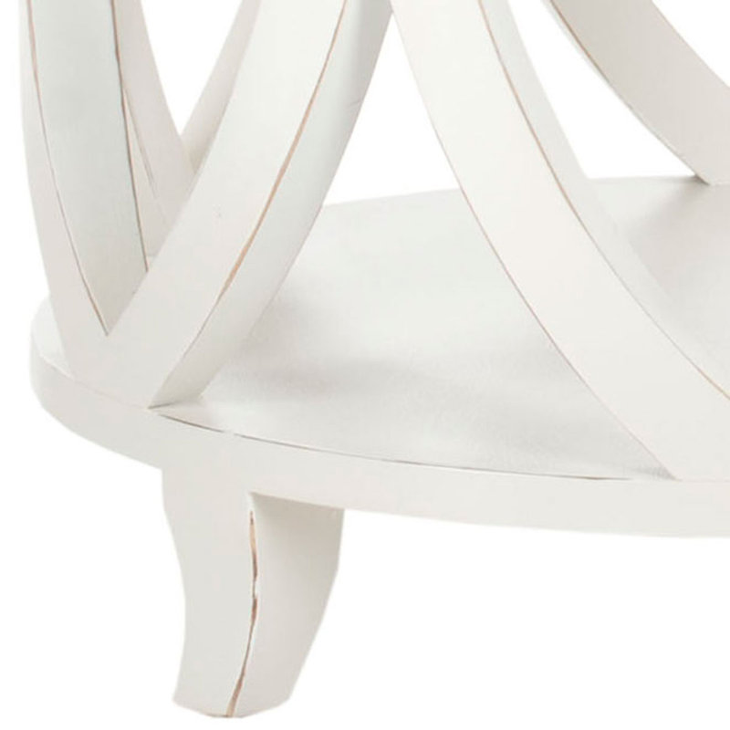 Ahkil End Table, Off White