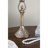 D4.5X11.5" Gold Aluminum Pillar Holder With Abstract Lady Design