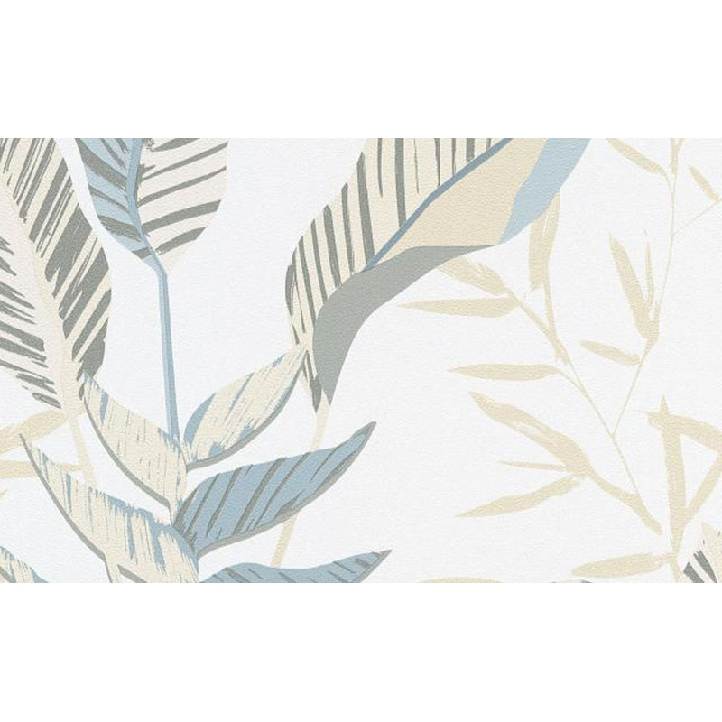 Annelyn Floral Double Roll, Green/Grey/White