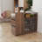 Tabletop Cabinet with 2 Glass Sliding Door,3 Side Drawers