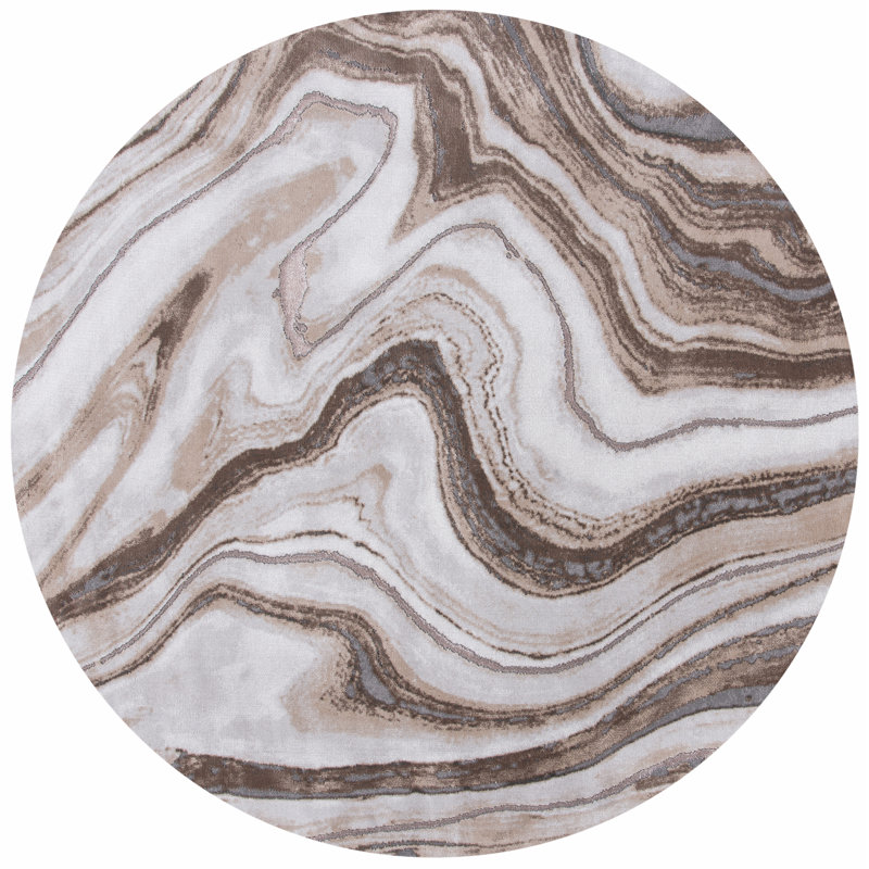 McVicar Craft Performance Abstract Rug, Round 8'