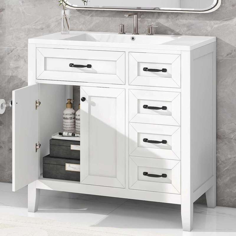 Ensemble de meuble-lavabo simple 35,98 po Joannes, Blanc