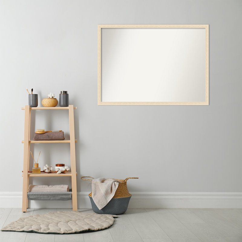 Miroir mural Jisu, 29 po x 40 po, Naturel, Rectangle