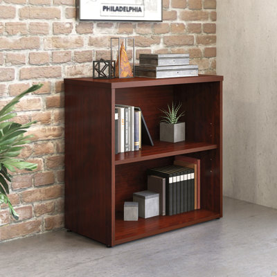 Bibliothèque à 2 tablettes, finition rouge