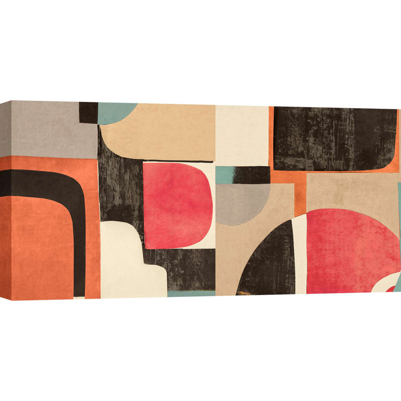 Geometric And Abstract Art: Pale Summer by Steve Roja - Wrapped Canvas Print, 60cm H x 120cm W x 4cm D