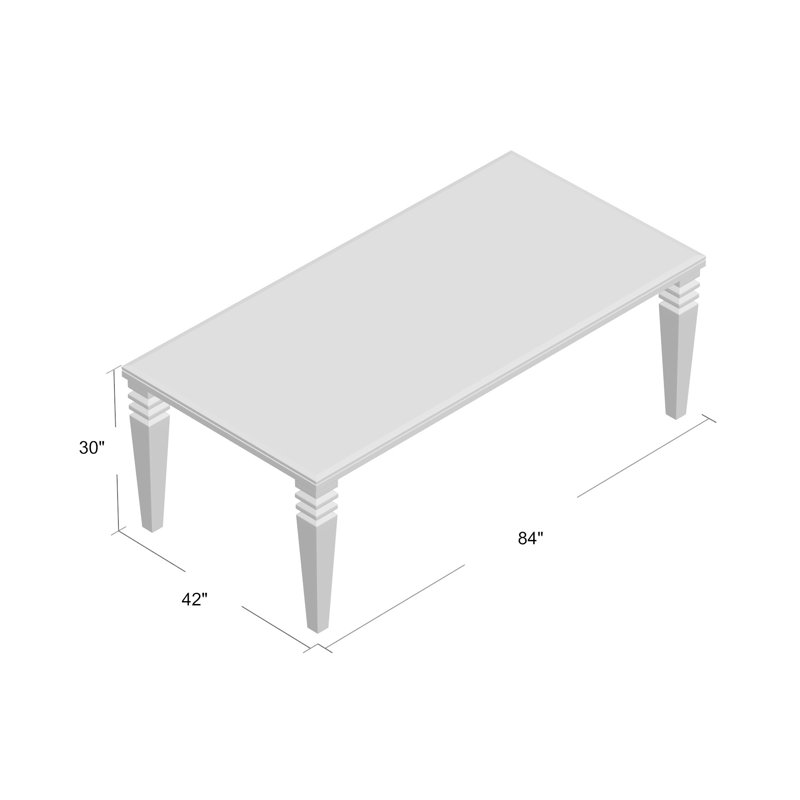 Savannah Glass Top Dining Table
