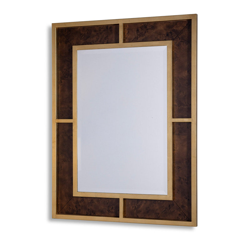 Bedford Mirror, Gold, Whiskey Burl