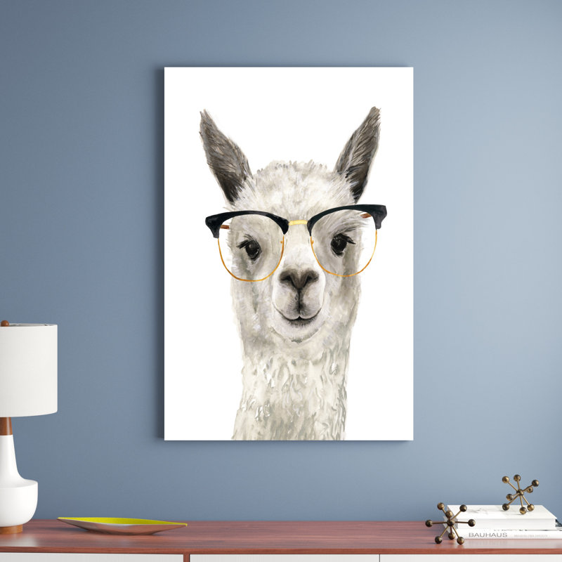 «Hip Llama IV», peinture sur toile, H 48 po x l 32 po, Toile tendue