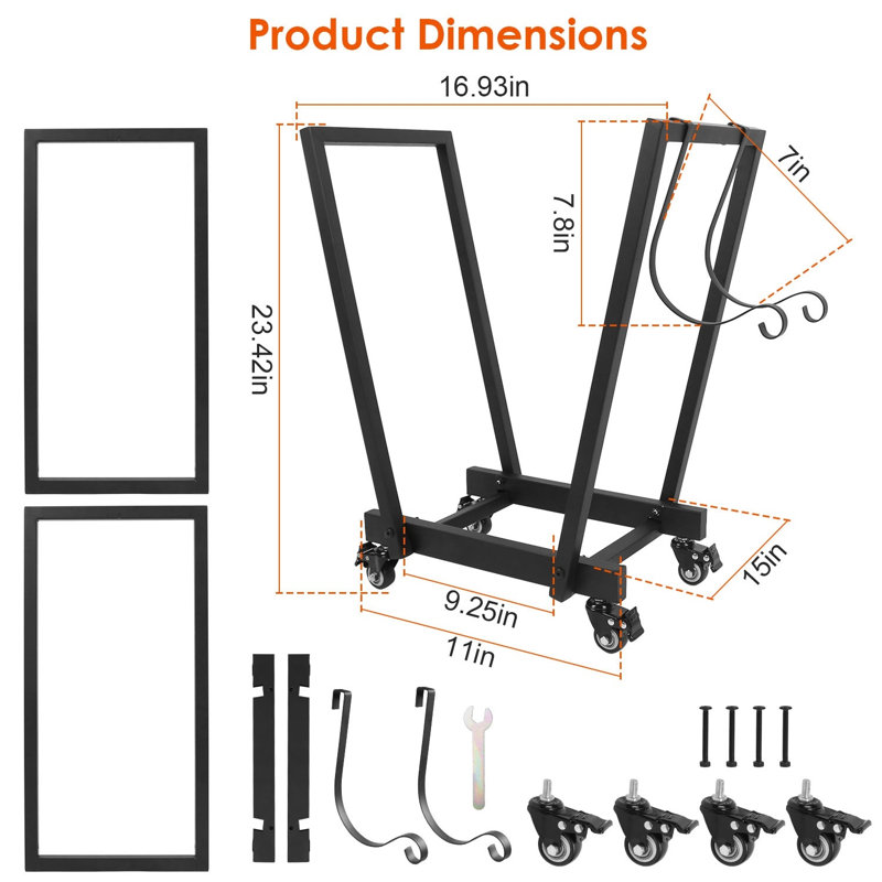 Caroyn 18.5'' W Iron Log Rack