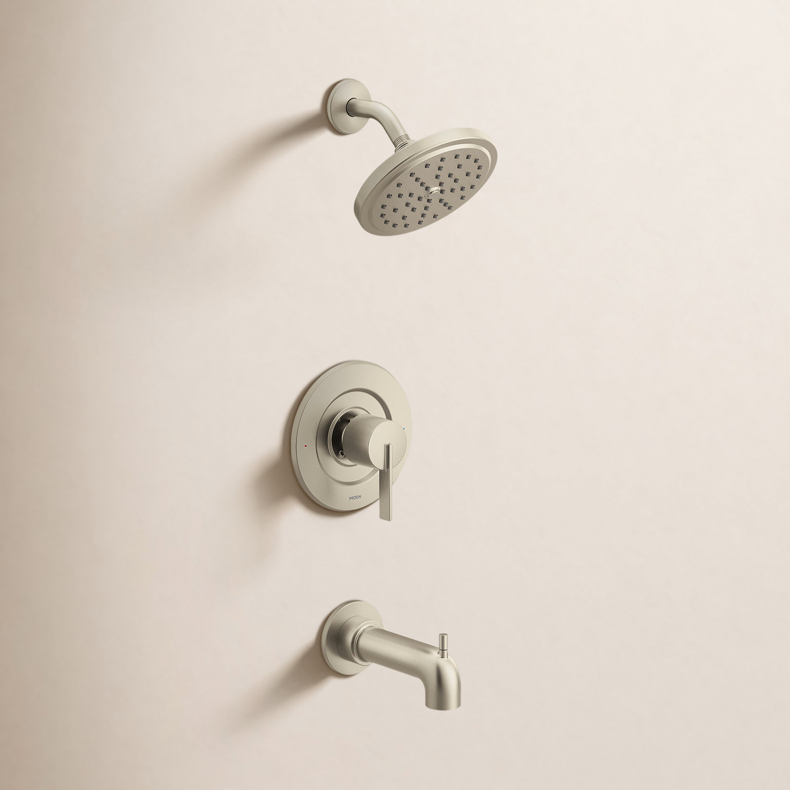 Cia Posi-Temp Eco-Performance Tub and Shower Trim, Brushed Nickel