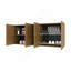 Armoire murale en chêne naturel naturel en mélamine avec 4 portes et rangement ouvert