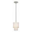 Mini-luminaire suspendu en nickel brossé 1 lumière Holliman-122939864